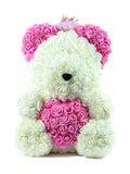 Rose Bear - Αρκουδάκι από Τεχνητά Τριαντάφυλλα 25εκ